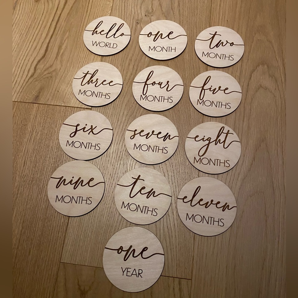 Wooden Milestone Discs